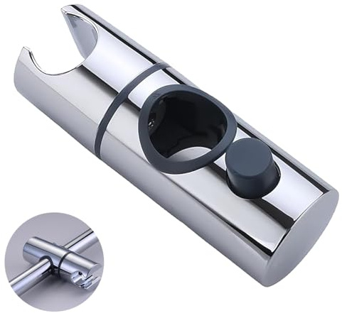 Universelle Handbrause Halterung,22 mm Runde Brausehalter Duschhalterung,Duschhalterung 360° Drehbar Brausehalter,Duschkopfhalterung für Duschstange,Duschbrause Halterung aus ABS Grade Kunststoff