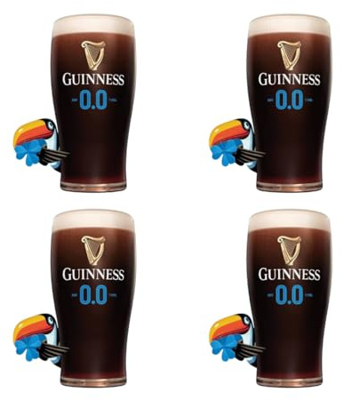 Shamrock Gift Company Guinness 0% bicchiere da pinta (4, pinta)