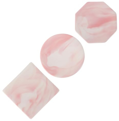 Generico Tappetino per Sigilli in Ceralacca 3 Pezzi in Ceramica Resistente al Calore Supporto per Timbro, Piastra Multifunzionale Rosa per Sigillare Documenti, Lettere e Pacchi