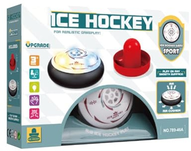 Hockey Puck, Interaktives Brettspiel mit 2 Schiebern, Schwebende Pucks und Schläger, für Kinder Jugendliche und Erwachsene als Sportspiel für Zuhause Schule Party & Outdoor Spieler
