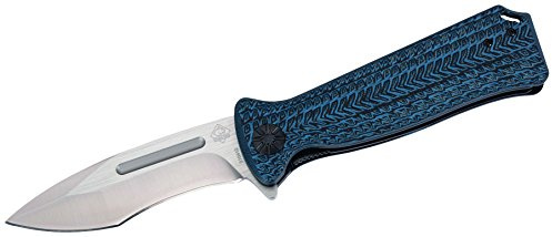 PUMA TEC Erwachsene Einhandmesser, Stahl AISI 440, Flipper, Liner Lock, kugelgelagerte Klinge, G10-Griffschalen, Clip, Öese, Box, Mehrfarbig, One Size, 310412