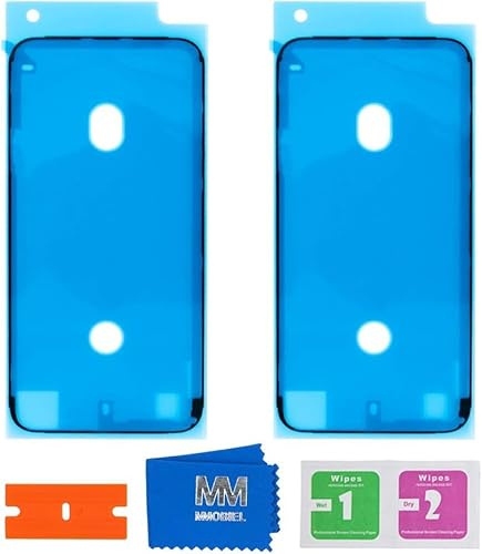 MMOBIEL 2x Wasserdicht Folie Klebefolie LCD Display Adhesive Sticker Kompatibel mit iPhone SE 2022 / SE 2020/8 Series 4.7 inch (Schwarz)