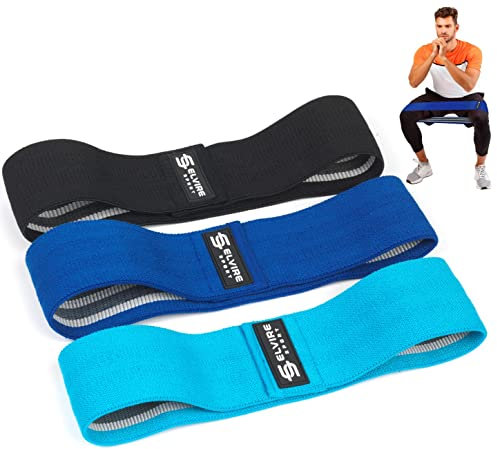 Elvire Fabric Resistance Bands for Working Out, Set of 3, Booty Exercise Band for Women, Workout Loops, Legs, Glutes, Squat