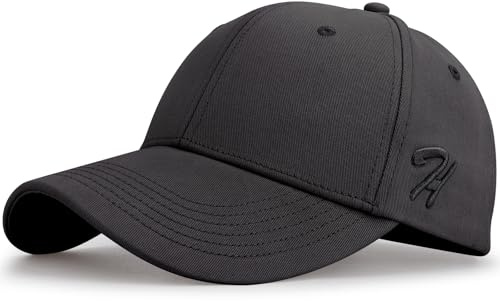 HASAGEI Baseballkeps herr dam basebollkeps basebollkeps ren färg baseboard baseballkeps bomull keps för tennis golf resor, Svart lock, 55/63 cm