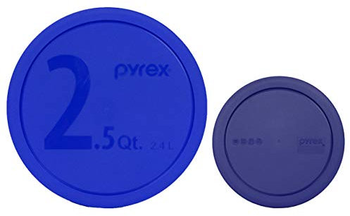 Pyrex 325-PC Couvercles en plastique pour bol mélangeur Bleu 2,5 l et 322-PC 1 l Fabriqué aux États-Unis