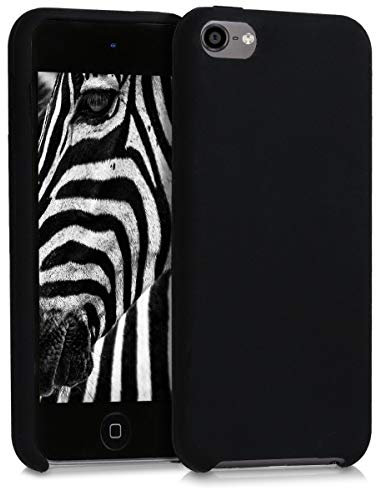 kwmobile Étui Compatible avec Apple iPod Touch 6G / 7G (6ème et 7ème génération) - Étui Coque Protection en Silicone pour Lecteur MP3 Noir