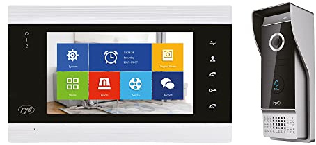 Interfono video inteligente PNI SafeHome PT720MW WiFi HD, P2P, monitor de interior, aplicación dedicada Tuya Smart