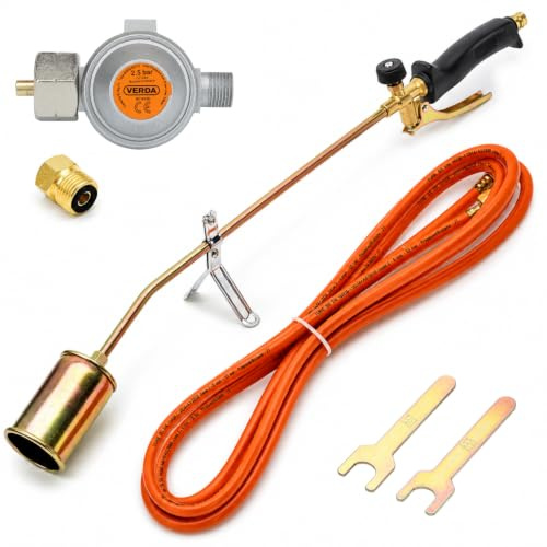 Brûleur à gaz, chalumeau de toit, régulateur de pression moyenne, brûleur à gaz, régulateur de pression (brûleur à gaz 58 kW + régulateur de pression moyenne 2,5 bar)