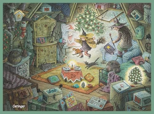 Die kleine Hexe. Adventskalender: Hochwertiger Kalender für die Weihnachtszeit mit 24 schönen Illustrationen aus der Welt des Kinderbuch-Klassikers, ideal als Geschenk ab 4 Jahren