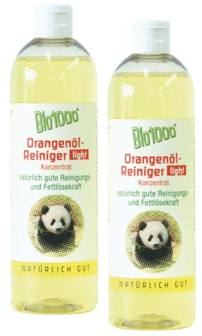 Bio1000 Orangenöl-Reiniger light | Natürlich gute Reinigung | Konzentrat 2 x 500ml Set