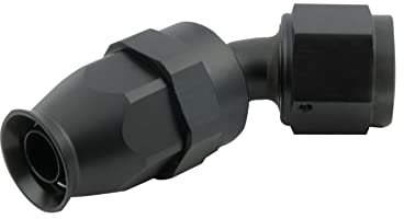 PTFE Alu Fitting 45° abgewinkelt Dash 8 / AN8 (3/4-16 UNF) | Schwarz