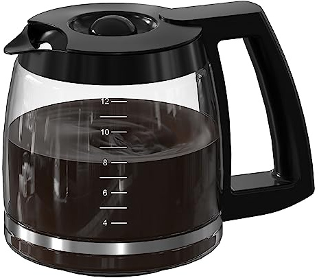 12-Cup Coffee Pot Replacement Compatible with Cuisinart Coffee Maker Models SS-12, SS-15, SS-16, DCC-1100BK, DCC-1200, DCC-2650, CHW-12P1, DGB-400, DGB-550BK, DGB-550BK1, DGB-625BC and DGB-700BC