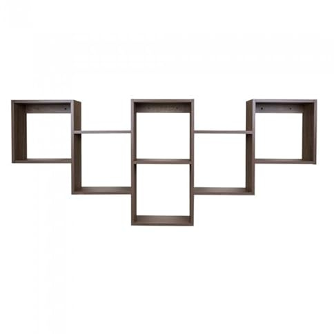 Domax Home Bücherregal - Wandregal - Hängeregal - Schweberegal - Würfelregal - Regal schmal 159x66x18 cm, Sonoma-Eiche - Regale für Küche, Badezimmer, Wohnzimmer, Schlafzimmer - FTS 2