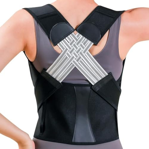 LINXINS Back Brace Posture Corrector,Posture Corrector Men,Posture Corrector Women,Adjustable Lumbar Spine Posture Corrector,Suitable for Women and Men(L Size,4 Drawstrings,Recommended 90-120 Pounds)