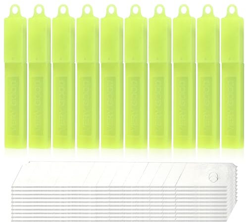 NewL Lames de rechange pour couteau 9mm, Lames de couteau utilitaires, Lames Snap Off pour couteau universel 9MM, Lames en acier inoxydable Utilisation au bureau, à la maison - 100PCS