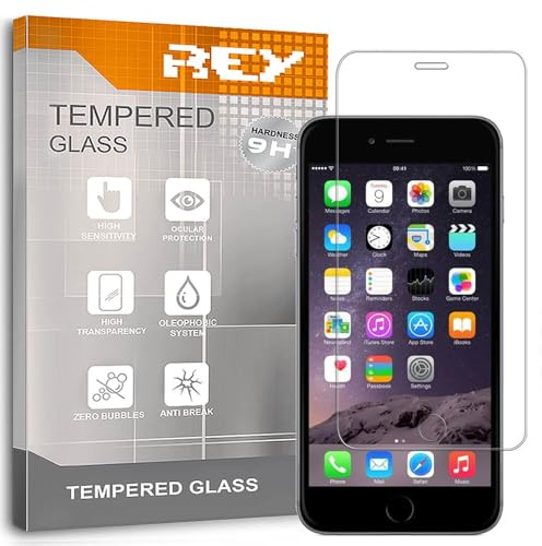 REY Pack 2X Bildschirmschutz aus gehärtetem Glas für iPhone 4 / 4S, Schutzfolie, Displayschutzfolie 9H+ Härte, Anti-Kratzen-Öl-Bläschen