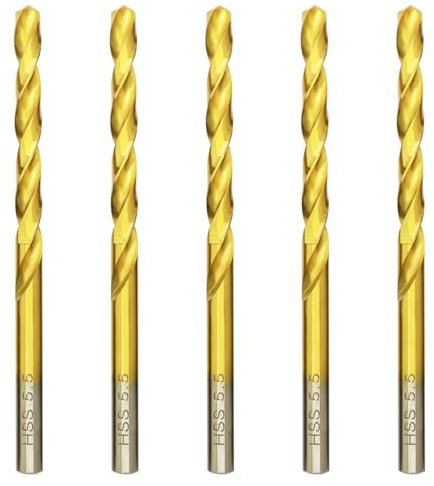 Punta da trapano in titanio HSS Metallo Professional Punte Elicoidali per Forare Acciaio Inox e Metallo, Norma DIN 338