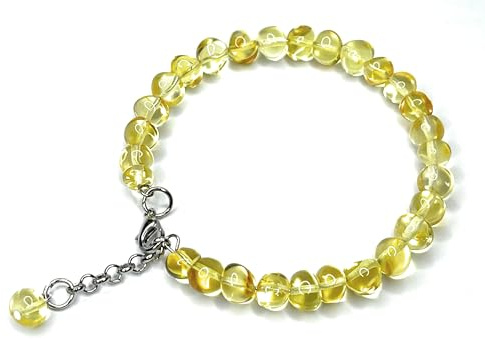 Amber777 Natural Baltic Amber Women's Bracelet.Amber Bracelet for Adults. (Honey), Normal