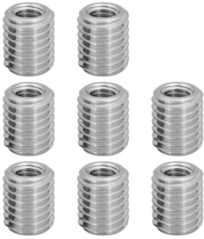 Tomedeks insertos roscados,helicoil m8,tuerca reductora,inserto roscado autorroscante,8 piezas, piezas de reparación de acero inoxidable, resistente y fácil de usar