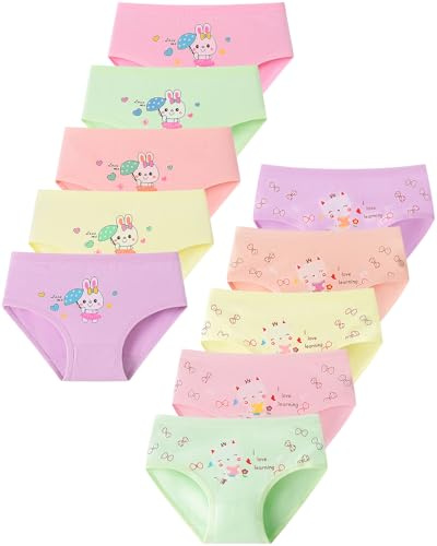 Charmi Culotte sous-vêtements Coton Shorty Slip Fille Lot de 10