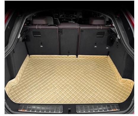 DZSCHUNLUSM Kofferraummatten Für VW Für T-Cross 2019 2020 2021 2022 2023 Kofferraummatte Autoinnenzubehör Auto Kofferraummatte(Beige)