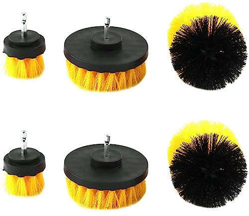 Plawee 6Pcs Eletric Tile Grout Power Scrubber Cleaning Tub Cleaner Combo Tool for Power Tools