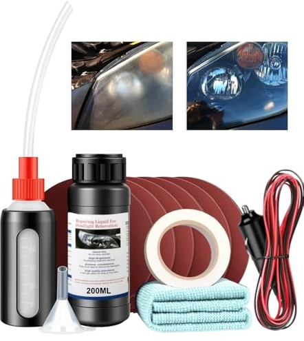 Ctopkatuo Scheinwerfer Aufbereitung Reparatur Set, Reiniger Scheinwerfer Polier Bedampfen Set, Scheinwerfer Reparatur Set