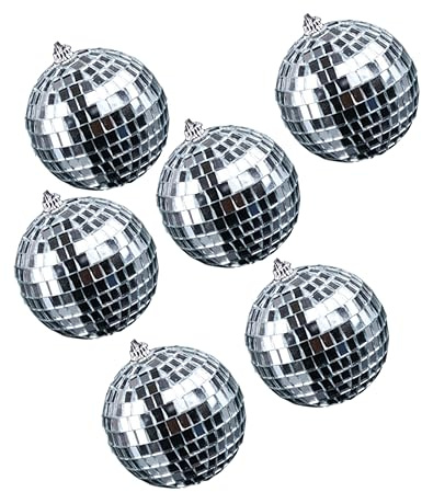 JECOMPRIS 6pezzi Palla Riflettente Da Discoteca Per Feste Matrimoni Pub Banchetti Night Club e Discoteche Decorazione Per Feste Da Per Adulti e Di Natale