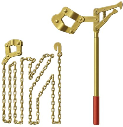 Zaunspanner, Werkzeug für Kettenglieder, Zaunstangenabzieher, robuster Stahlkettensieb, Drahtspanner, einfacher und Stacheldraht für Mittel- und Endpfosten, Zugzaunspanner und Reparaturwerkzeug