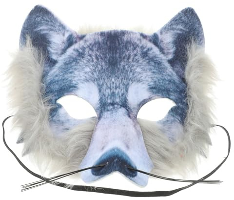 YARNOW Wolf Maske Halloween Party Cosplay Tiermaske Realistische Verkleidung Für Erwachsene 7.9X7.1X1.2 Zoll Einfach Zu Tragen Und Atmen
