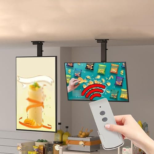 Soporte de TV motorizado - Soporte de Suelo para TV LCD, para televisores de 32 a 75 Pulgadas, Soporte de elevación automática, con Control Remoto, Altura Ajustable, elevación de T