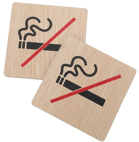 VILLFUL 2 Stück Holzschilder Rauchen Verboten Schild im Vintage Stil Hochsichtbar und Effektive Erinnerung für Innenräume und Öffentliche Bereiche