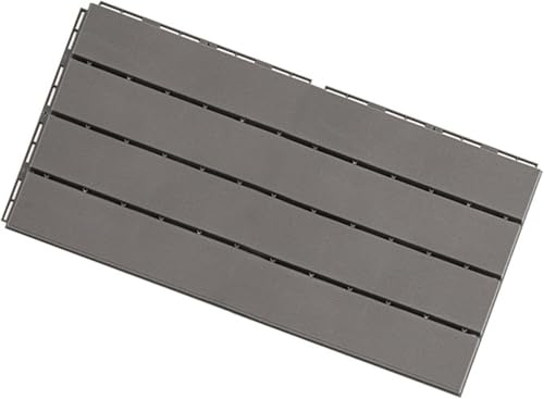 1 Pz Piastrelle for Pavimenti in plastica ad Incastro Pavimentazione for Esterni Piscina Balcone Cortile Portico Giardino Prato Porta d'ingresso Zerbino Pavimentazione(Grey)