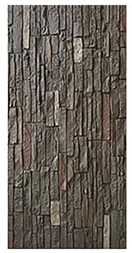 Panneau de revêtement mural imitation pierre 3D for intérieur et extérieur, revêtement décoratif moderne en PU (2 pièces)(S)