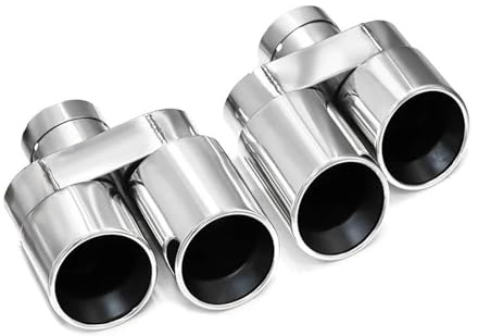 Terminali di scarico Per BMW G20 G21 330i 330d 330e marmitta ugello tubo terminale di scarico messa a punto punta in fibra di carbonio quadrupla marmitta di scarico(Silver B)