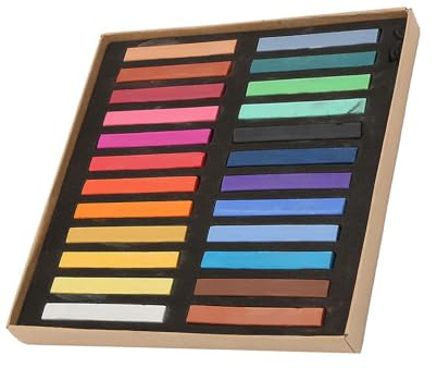 Qcwwy Kritor Skolmaterial Kritor för Pastellmålning Graffiti Skissar med Fina Pigment för Blandning och Skiktning 12 48 St Mjuka Pastellstift Konstnär Pastell Kontorsskola (24 färger)