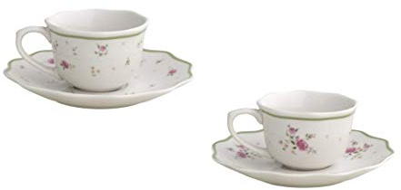 BRANDANI TAZZINA CAFFÉ NONNA ROSA PORCELLANA 2 PEZZI