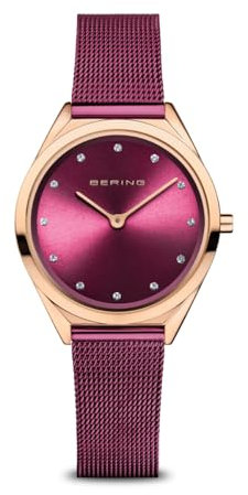 BERING Damen Uhr Quarz Movement - Ultra Slim Collection mit Edelstahl und Saphirglas 17031-969