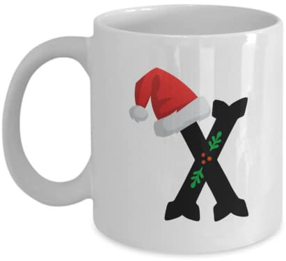 Quirky Printz Christmas A-Z Alphabet Name Gift Slogan Novelty Mug (X)
