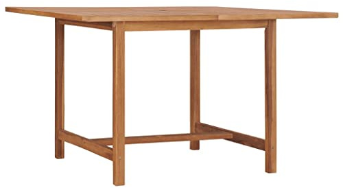 vidaXL Table à dîner de Jardin 110x110x75 cm Bois Massif de Teck