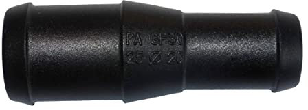 1, 2, 3, 5 oder 10 Schlauchverbinder 25 mm auf 20 mm gerade reduziert PA GF30 schwarz (1)