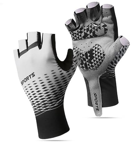 BSLVWG Halbfinger Fahrradhandschuhe Gel gepolsterte Fahrradhandschuhe Anti-Rutsch Stoßdämpfende Hand Schützen Fingerlose Sommer Fahrrad Kurze Handschuhe für Rennrad,MTB,Männer,Frauen