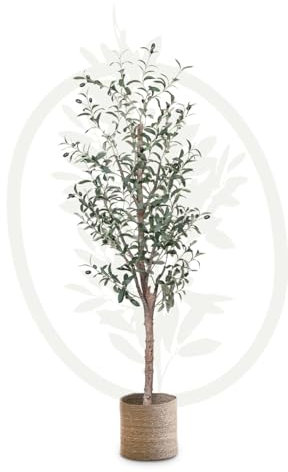 Maia Shop Plantas Artificiales Decorativas - Olivo Artificial Minimal 150 cm, Planta Artificial Grande para Decoración Hogar, Arbol Artificial con Maceta de Plástico Incluida