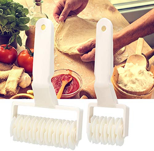 Dough Lattice Plastic Pulling Net Knife Bread Roller 2 Pcs Set Home Kitchen Tools (L and S 50mm and 30mm Roller Length)