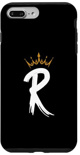 Queen King Letter R - Favorite Letter With Crown Alphabet Case for iPhone 7 Plus/8 Plus