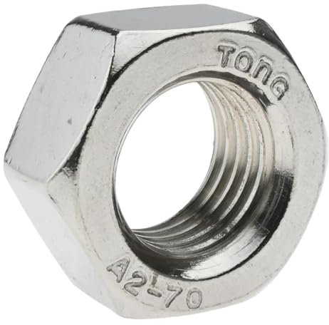 M4 M5 M6 M8 M10 M12 Hex Hexagon Nut Stainless Steel A2 (304) Hex Hexagon Full Nuts by MultiScrew (20, M8 (8mm))
