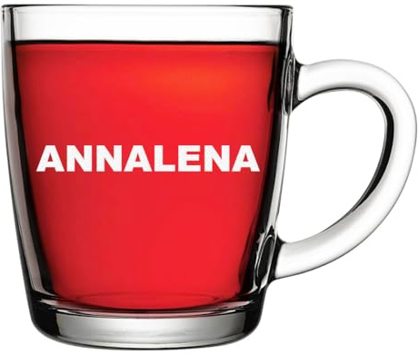 polar-effekt Glas Teetasse 340 ml mit personalisierter Gravur - hitzebeständiges Trinkglas - Geschenk zum Geburtstag - für Kaffee, Tee und Cappuccino