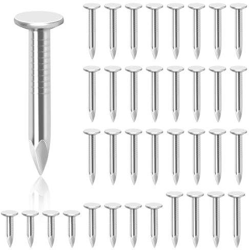 Glarks 300 pezzi 1-1/4 pollici in acciaio feltro chiodi tetto zinco rivestito tetto feltro spilli clout chiodi Countersunk testa feltro chiodi, per il fissaggio di tetti capannone, feltro tetto tavole