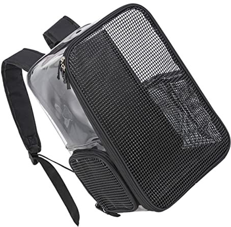BESPORTBLE Transparenter Atmungsaktiver Haustier-Rucksack Mit Großem Fassungsvermögen Bequemer Doppelträger Für Hunde Und Katzen Für Ausflüge Radfahren Und Reisen