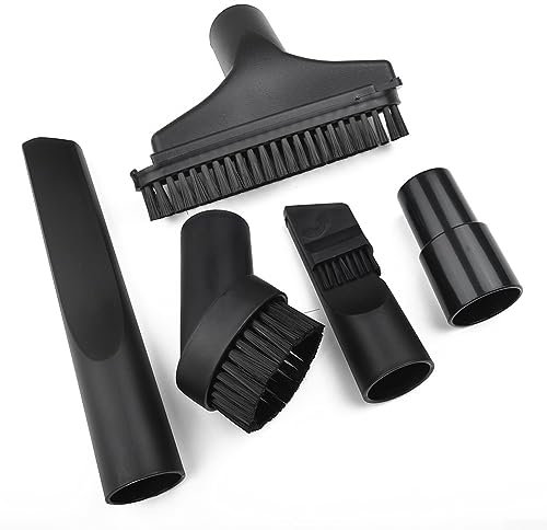 Daaxing Kit de 5 cepillos de polvo para aspiradora Karcher MV2 A2004 A2024 WD2 WD3 WD3P DS 5500, 1 cepillo de polipropileno, 1 cepillo redondo de polipropileno, 1 cabezal de succión 2 en 1, 1 cabezal